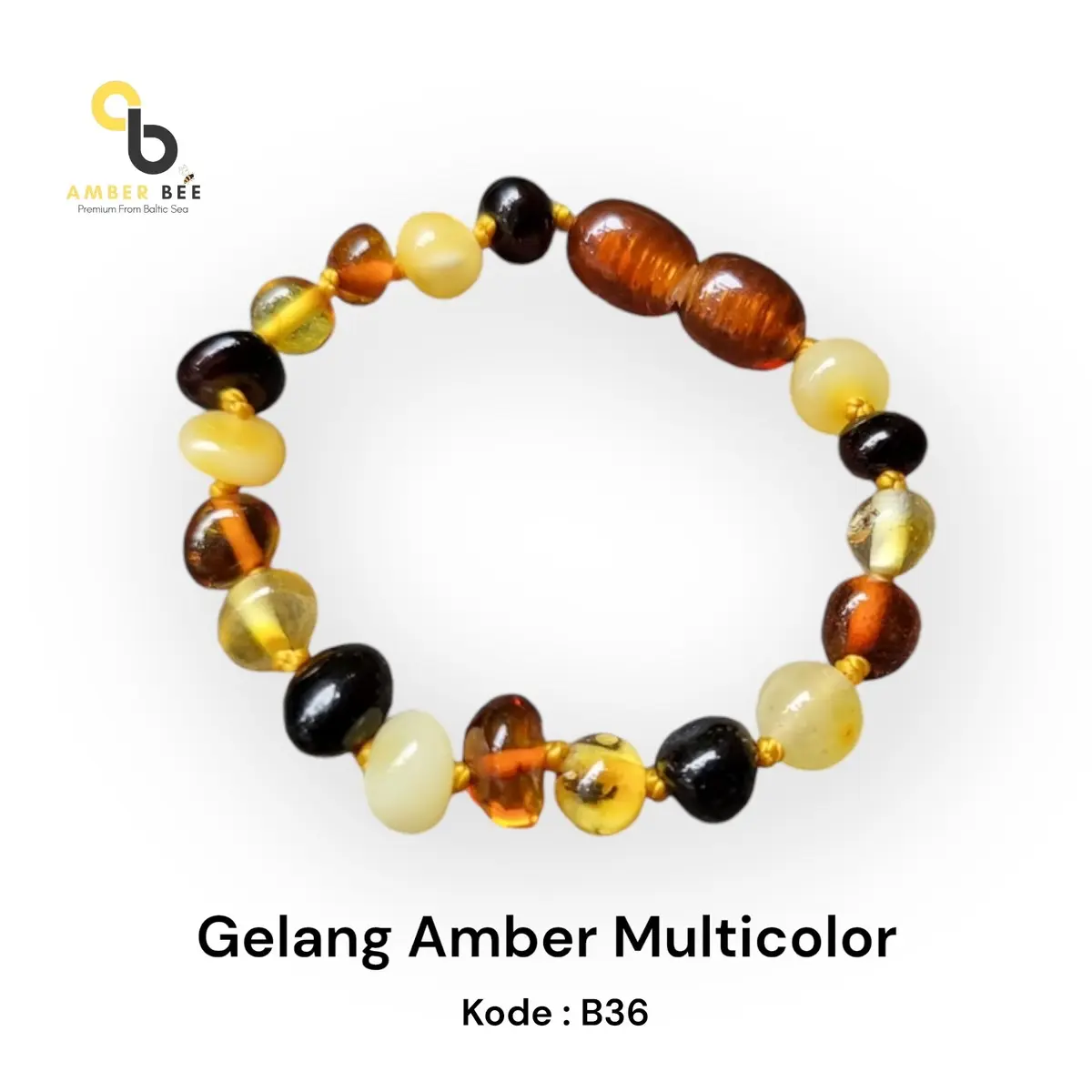 BEST SELLER Gelang Amber Bayi & Anak Premium Glossy & Matte By Amber Bee kalung gala