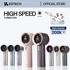ZOTECH ZT-01 Kipas Angin Turbo High Speed 4000mAh LED Display 18000Rpm Portable untuk Olahraga Luar Ruangan dan Pendinginan Cepat