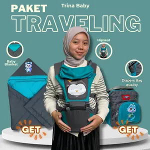 Paket Traveling Smart Mom's - Gendongan Hypseat Multyfungsi Bonus Selimut Blanket dan Diapers Bag