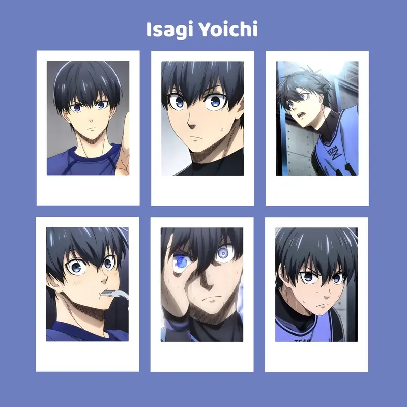 Polaroid Anime Blue lock Bachira meguru isagi nagi chigiri rin itoshi 1