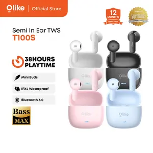 [NEW LAUNCH] Olike Mini TWS T100S Bass True Wireless Earphone Bluetooth 6.0 Low Latency Driver 13mm Playtime 38 Hours IPX4 Waterproof Garansi 12 Bulan