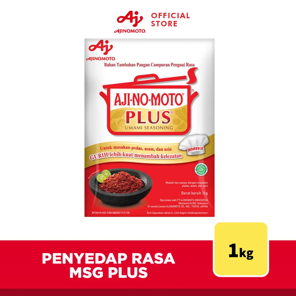 AJI-NO-MOTO® PLUS® Penyedap Rasa MSG Lebih Kuat 1Kg