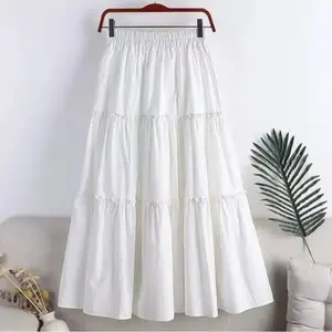 Sabila Skirt / Rok Wanita Rempel 3 Susun Fashion muslim Bawahan Rufle korean style bahan cringkel Airflow Flowy Cantik Nyaman androk wanita muslimah