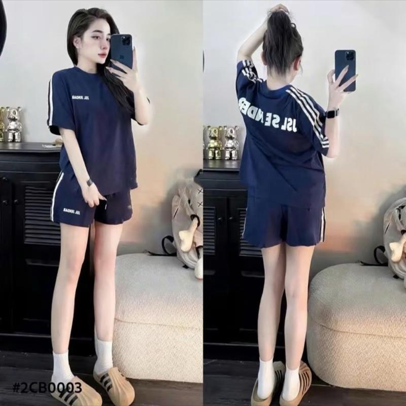 Set Bộ Đùi Nữ Cổ Tròn form rộng (40-65kg) Chất Cotton su Hàng Bình Dân-JSL