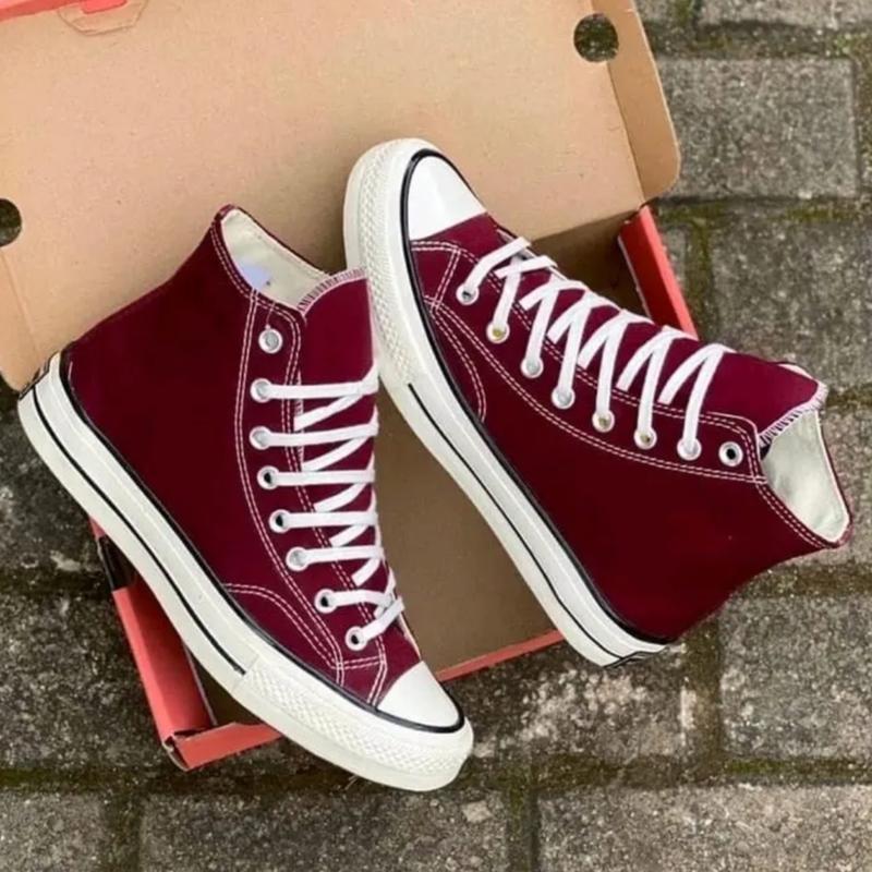 Product Introduction of Sepatu Sneakers Allstarr Coonveers Classic Tinggi Unisex Sekolah Kuliah Main Canvas Casual Shoes Pria Hitam Sport Kasual Olahraga Running 30