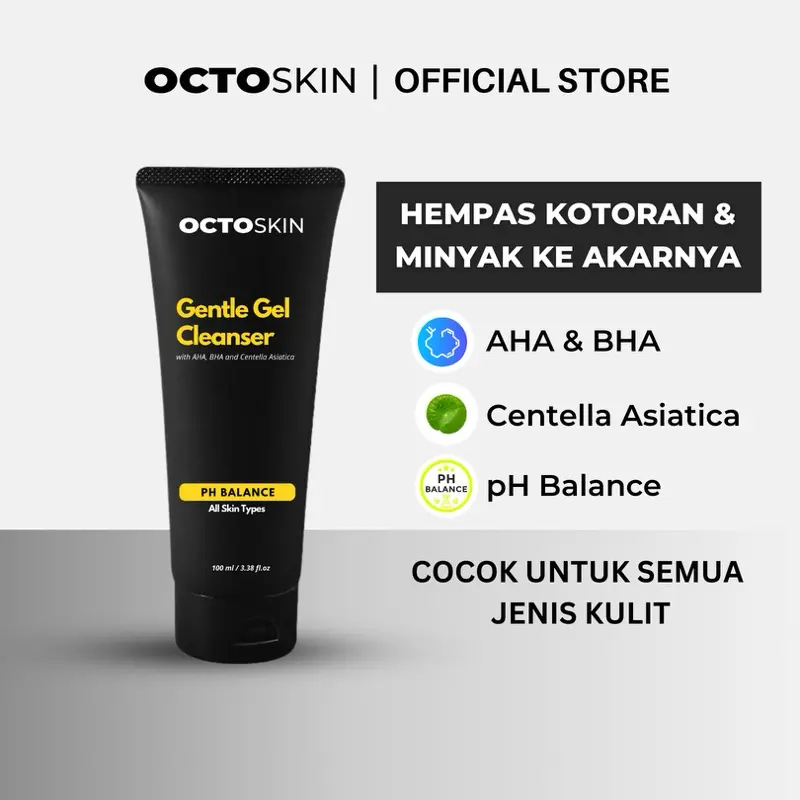 [READY STOCK] OCTOSKIN Gentle Gel Facial Cleanser 100ml - Sabun Pembersih Wajah Pria Untuk Kulit Berjerawat dan Kusam 0