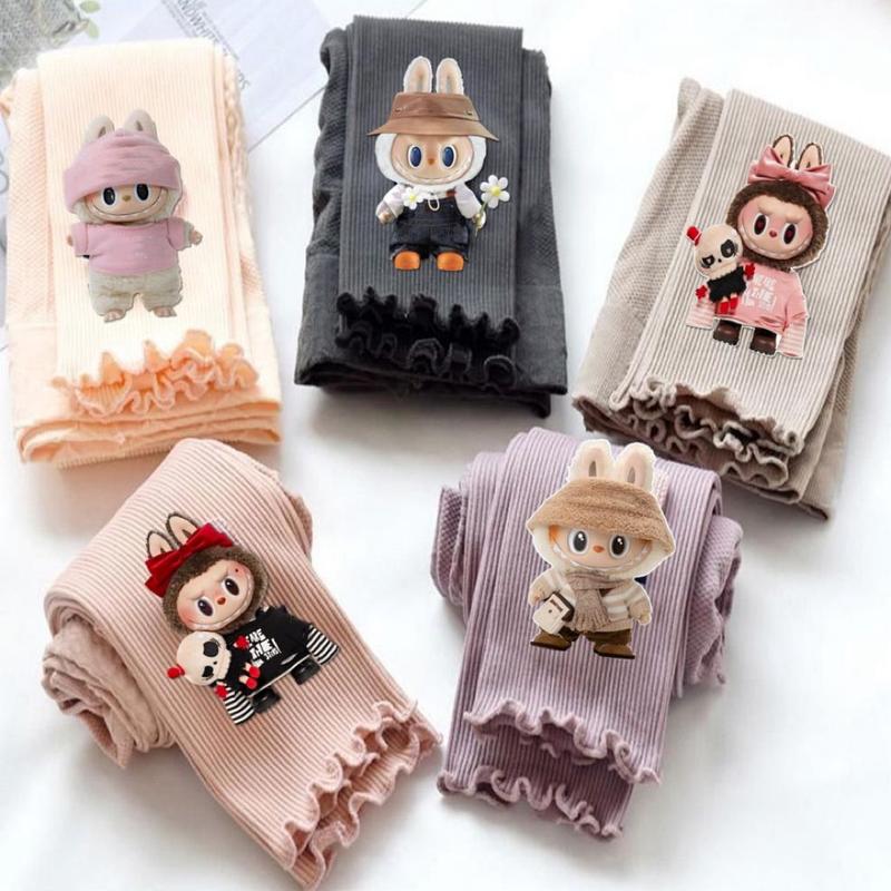 HEMAT 5 PCS Celana legging anak perempuan motif labuubuu usia 0-7 tahun Legging anak karakter viral legging bayi 3