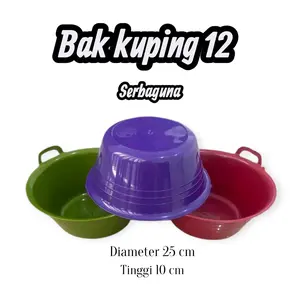 1 LUSIN 12 PCS BAK KUPING PLASTIK 12 HAJATAN LENTUR TEBAL TAHAN LAMA