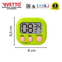 Gambar VETTO Digital Timer Kitchen / Pengatur Waktu Masak Stopwatch Alarm LCD Mini Magnet - Random dari Vetto Indonesia Kota Tangerang 2 Tokopedia