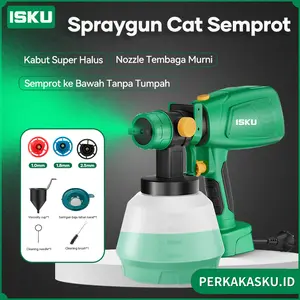 ISKU Spray Gun 370W/400W Elektrik Mesin Semprot Cat Air Minyak Listrik Spraygun 800Ml