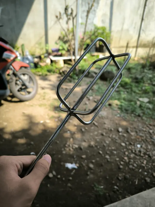 Alat Pengaduk Adonan Model Kotak / Pengocok Adonan Martabak Stainless Stell Anti Karat - Mata Bor Mixer Multifungsi Ukuran 40cm & 60cm 3