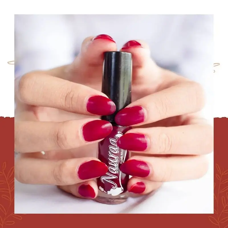 Naura Nail Henna Maroon Coklat Hitam Orange 2