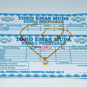 KALUNG ITALI FREE LIONTIN PERMATA ELEGAN PERHIASAN WANITA DEWASA BERLAPIS EMAS MUDA FREE SURAT DARI TOKO TERLARIS