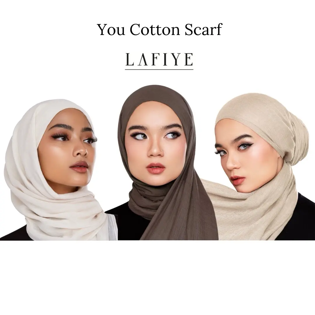 You Cotton Original by Lafiye pashmina Muslim Wanita Jilbab Kerudung Syal
