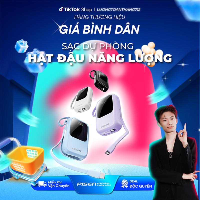 [Deal Độc Quyền] [PISEN] Sạc Dự Phòng Hạt Đậu Năng Lượng | Sạc Nhanh 2 Chiều, An Toàn, Chống Chai Pin, Phù Hợp Tất Cả Các Dòng Android/IOS | PISEN QUICK POWERLink 22.5W | TP-D153 | TP-D154 | TP-D118 | Bảo Hành 24 Tháng | Bảo Hiểm 2 Triệu Đô Toàn Cầu