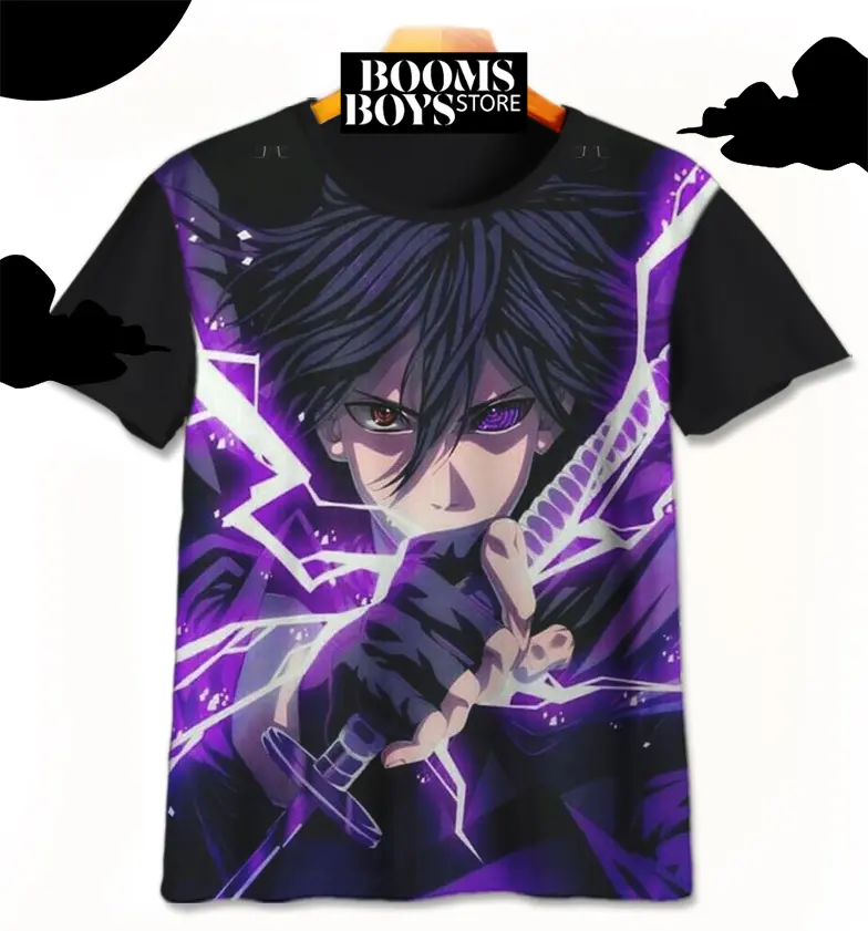 Kaos Anak Sasuke Uchiha Naruto Sasuke-3-designWD Anime Umakuka - Booms Boys Store