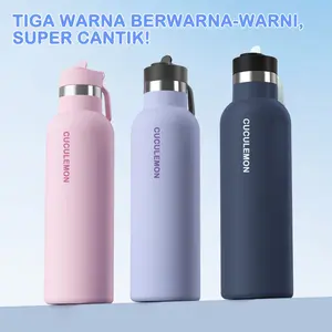 Cuculemon Tumbler 750ml / 1000ml Botol Minum Tahan Panas Dingin | Vacuum Flask Sedotan Pegangan, Aesthetic untuk Sekolah & Traveling tumblers stainless botol minum sport cup bottle tumbler lucu cewek tumblers hydropack