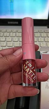 Product Review of 【CUCI GUDANG】MAGEFY 2-IN-1 Lipstik  / Matte Liquid Lipstick / Lip Lembut Tahan Lama Pelembab Pigmentasi Tinggi 12 Colors 8016 from S**l 3