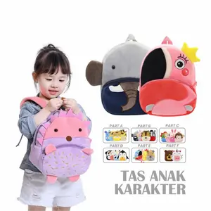 [COD] GD T41 Tas Punggung Ransel Anak Karakter Motif Animal Bahan Boneka Lembut