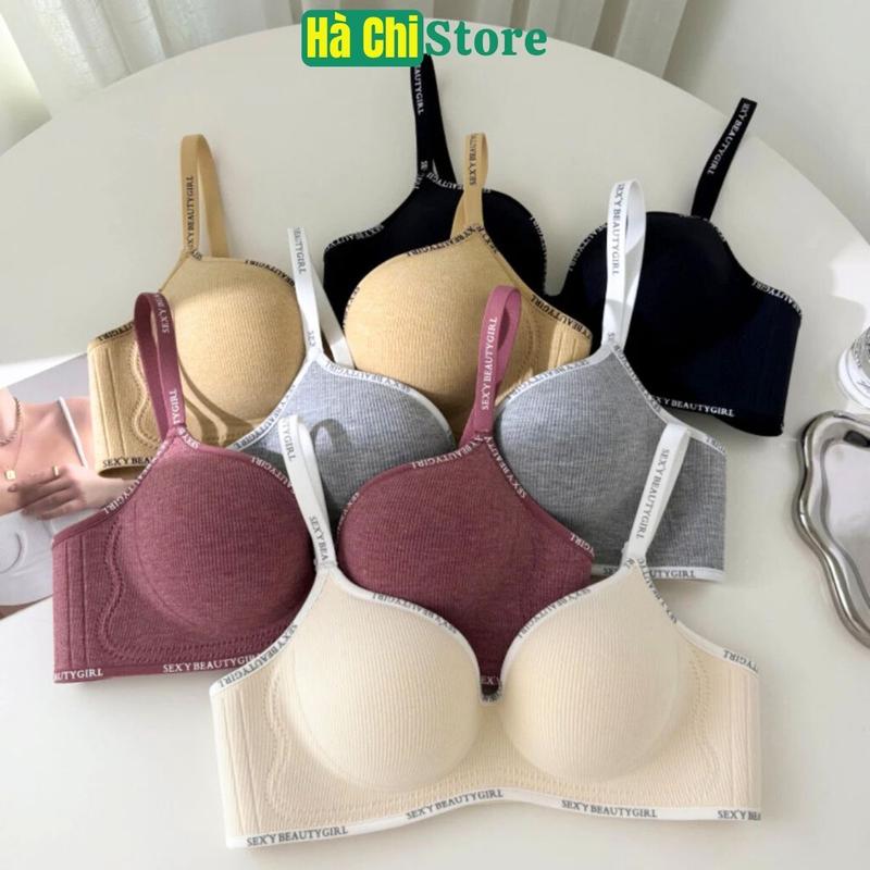 Áo Lót Nữ Đúc Su Độn 3-5CM Không Gọng Mềm Mại Thoải Mái Nâng Đẩy Vòng 1 Áo Ngực Đệm Dày Tạo Khe Cao Cấp