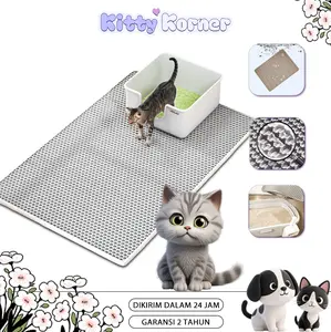 Keset Pasir Kucing-Karpet Pasir Kucing-Cat Litter Mat-Pet Litter Mat-EVA Lapisan Ganda Lipat