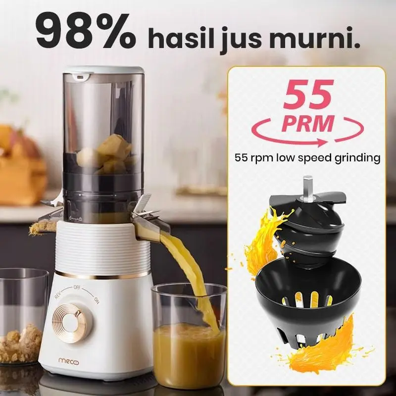 Mecoo Aesthetic Slow Juicer Extra Big Mouth Meco Mecco Juicer Buah Juice Blender Buah 2