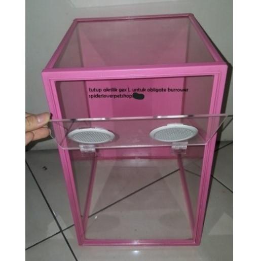Gambar TUTUP AKRILIK GEX L UNTUK KANDANG BURROWER dari spider lover petshop Kota Bandung Tokopedia