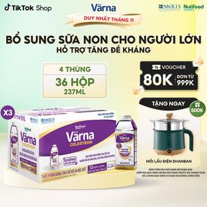 Combo 3 Thùng 12 hộp sữa bột pha sẵn Varna Colostrum (36 hộp giấy x 237ml)