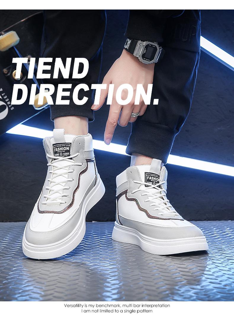 Product Introduction of Autumn and Winter 2023 Men's High top Board Shoes Air Force One Korean Fashion Student Casual Sneakers AJ Fashion Men's Shoes 16