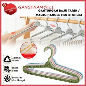 Gantungan Baju Tarik | Gantungan Jemuran Baju Hemat Ruang Minimalis Hemat Tempat Anti Patah | Rak Jemuran Baju Lipat Praktis
