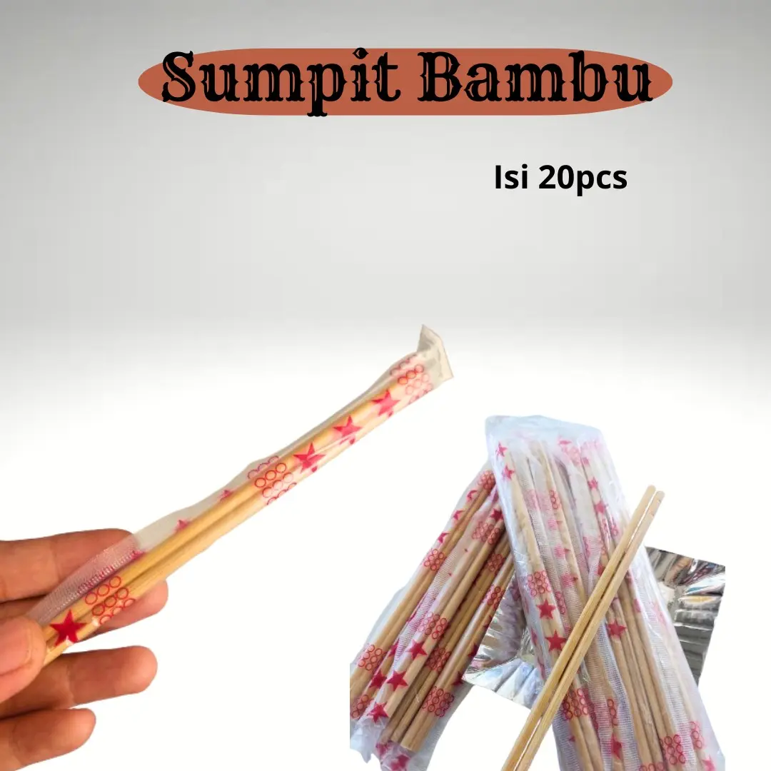 Sumpit Bambu Halus Steril - Isi 20 Pasang sumpit kue ulang tahun