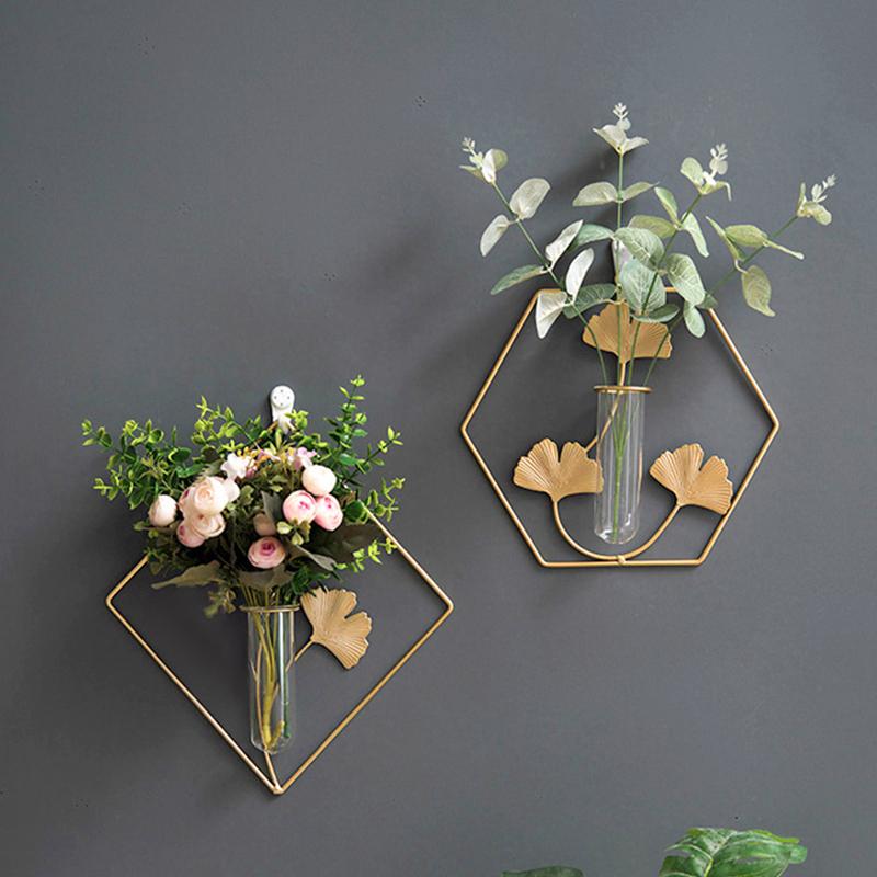 Bình Cây Thủy Canh Treo Tường, Để Hoa, Treo Tường, Chậu Cây, Chậu Hoa, Thích Hợp Cho Ban Công Và Phòng Khách, Người Trồng, Đồ Thủ Công Nền, Trang Trí Nội Thất, Khung Sắt, Đồ Trang Trí Treo