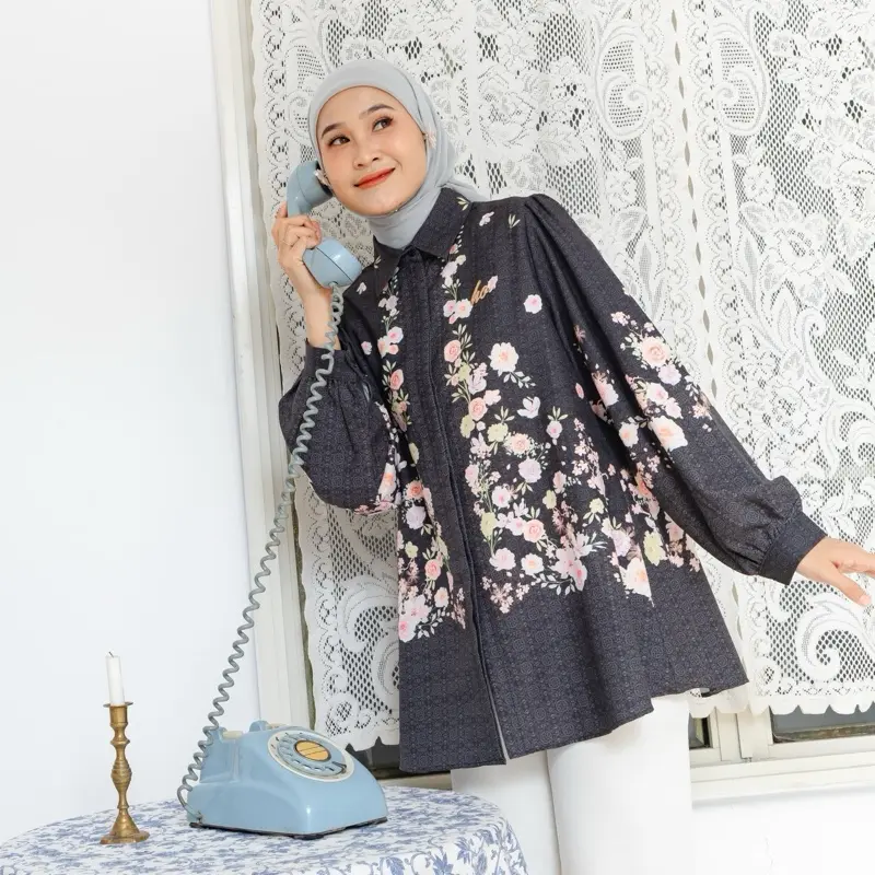 RMB Blouse Dan Tunik Wanita Atasan Muslimah Casual Kekinian Baju Panjang Remaja Dewasa Katun