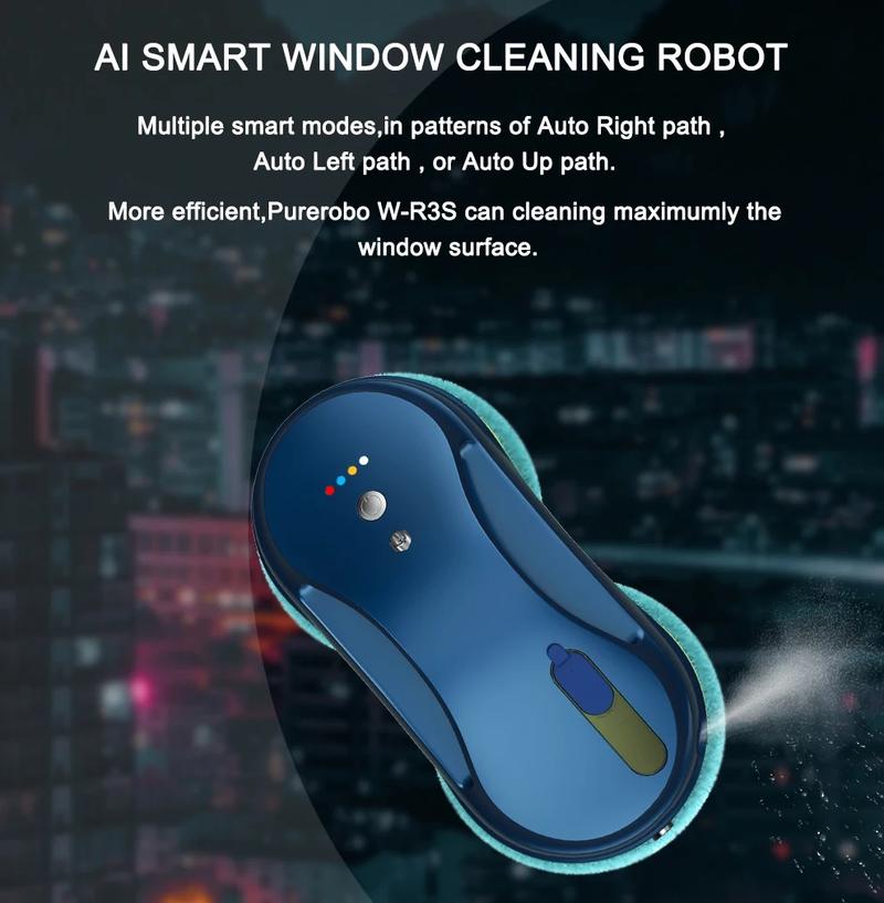 Product Introduction of Window Cleaner Robot Vacuum Cleaner W-R3S 5600pa High  suction power，With Manual & Automatic water spray ，With APP & remote control Window cleaning Robot Home Appliances mesin basuh coway Mesin 4