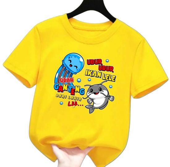 Product Introduction of Baju Kaos Anak Ubur Ikan Lele - Fashion Anak Perempuan Laki Cowok Cewek, Bahan Halus dan Lembut 14