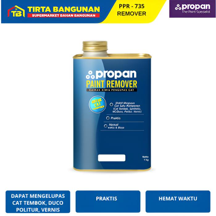Gambar PROPAN PAINT REMOVER PPR 735 PENGUPAS CAT TEMBOK SYNTHETIC DUCO POLITUR VERNIS 1 LT dari Tirta Bangunan Kota Depok Tokopedia