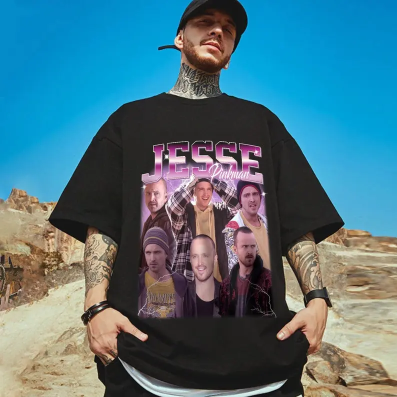 Kaus Vintage Jesse Pinkman Terbatas, Kemeja Bootleg Retro Antik Uniseks, Hadiah Jesse Pinkman untuk Wanita dan Pria Kaus Uniseks, Kemeja Uniseks