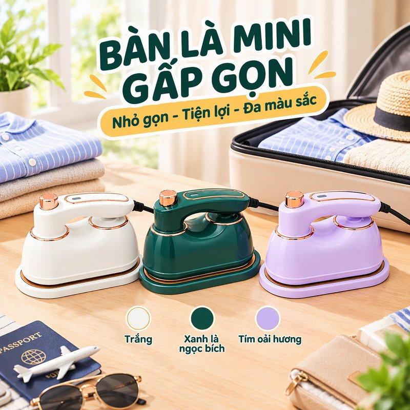 Máy Ủi Hơi Nước Cầm Tay Mini Bàn Ủi Hơi Nước Gấp Gọn Ủi Phẳng Và Ủi Treo Được Xử Lý Nếp Nhăn Nhanh Phù Hợp Du Lịch Công Tác Nhà Ở Ký Túc Xá Mặt Đế Kim Loại Dễ Vệ Sinh Điện Áp 111V Đến 240V