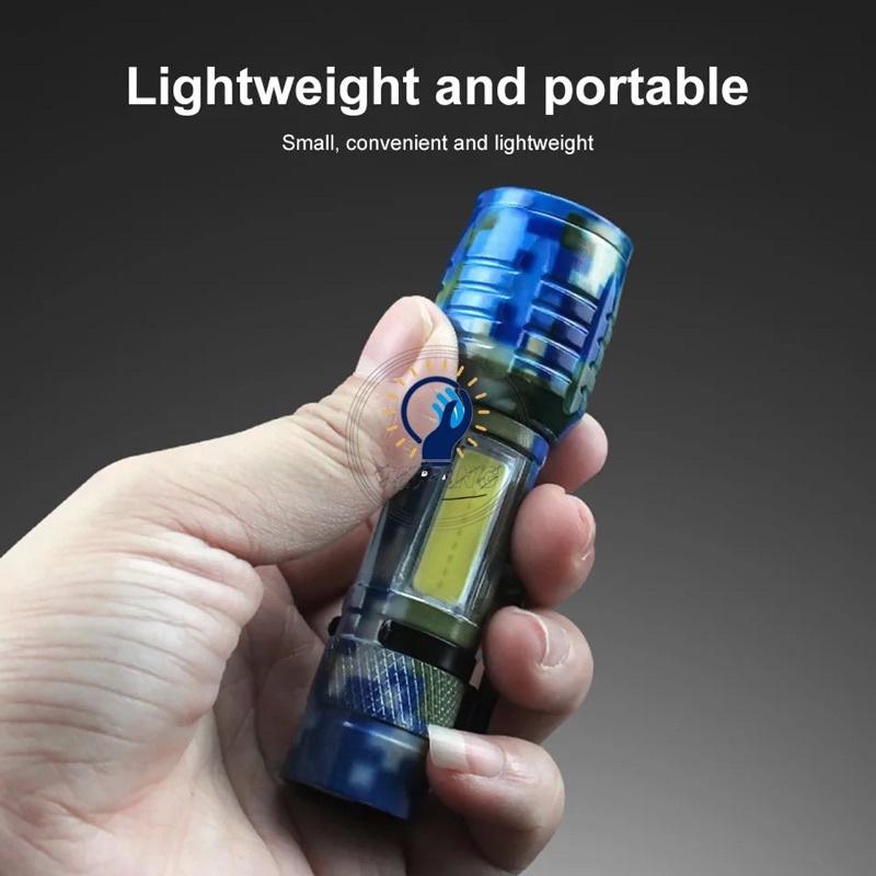 Senter Swat Mini COB Zoom Rechargeable Super Terang - Shop | Tokopedia