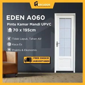 EDEN - Pintu Kamar Mandi Toilet WC Elegan Minimalis UPVC Kaca Eden Joice 70x195 Anti Lapuk Anti Air Anti Rayap - A060