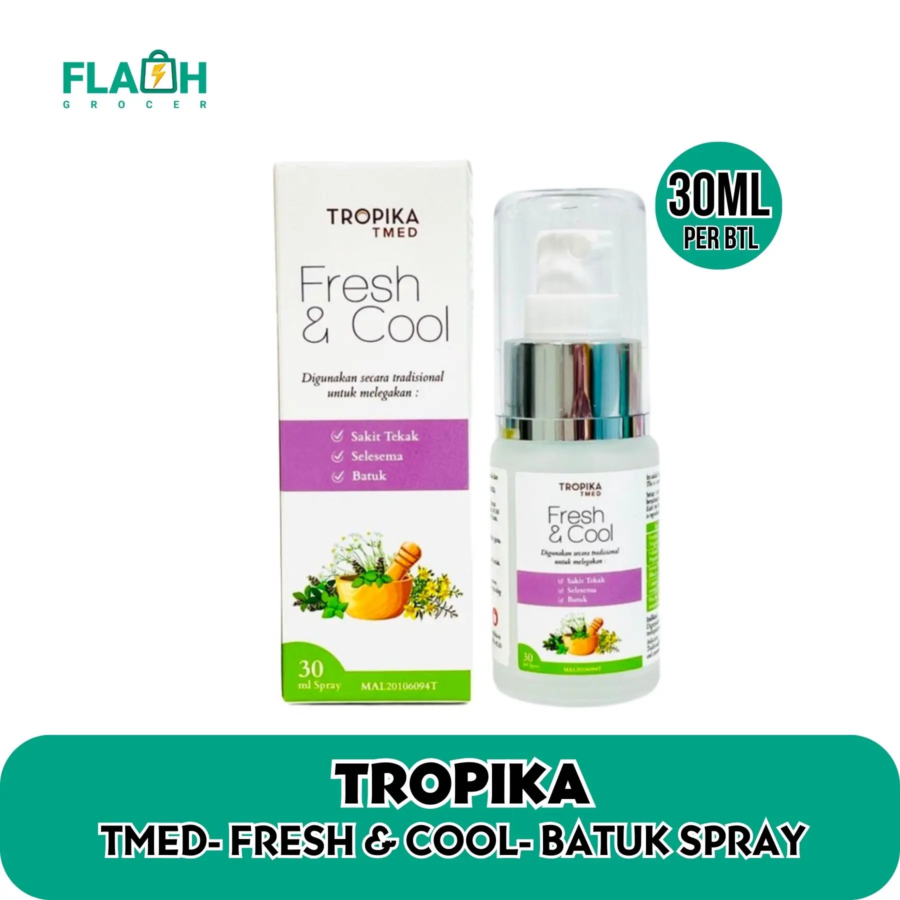 Tropika Fresh & Cool - 30 ml Spray (Semburan)