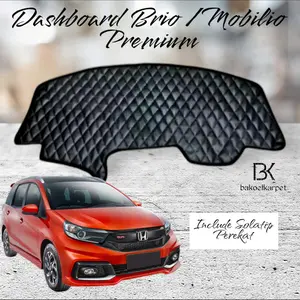 Alas Dashboard Mobil Brio / Mobilio Kulit Sintetis Premium dengan Solatip Perekat - Car