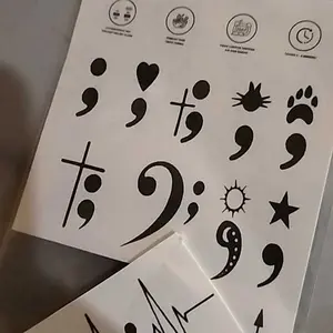 tato temporer premium semi permanen tattoo fruit ink tattoo semicolon tato titik koma temporary