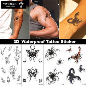3D Spider Waterproof Tattoo Sticker Temporary Tattoo Waterproof Tattoo Sticker