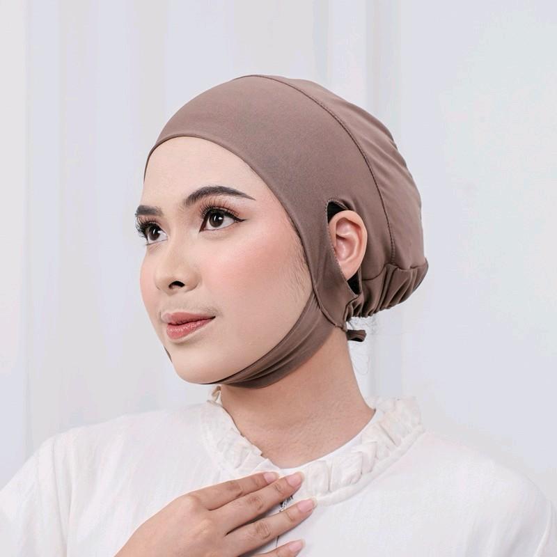 PUSSAT Ciput Dagu Lubang Telinga Anti Budeg Jersey Premium Inner Dagu Dubai Bolong Bagian Kuping Jahit Rapi Dalaman Kerudung Hijab Syar'i 1