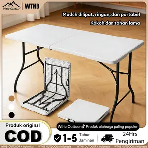 【WTHB】Meja lipat portable1.2/1.5/1.8M Meja Lipat Outdoor Laptop Meja Lipat Portable Serbaguna Meja Belajar Outdoor Indoor Meja Makan Meja Taman Kuat dan ringan Plastik Furniture COD kursi