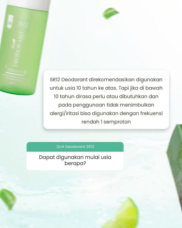 Deodorant Spray SR12 Herbal Ampuh Atasi Bau Badan Keringat Berlebih Mencerahkan BPOM 4