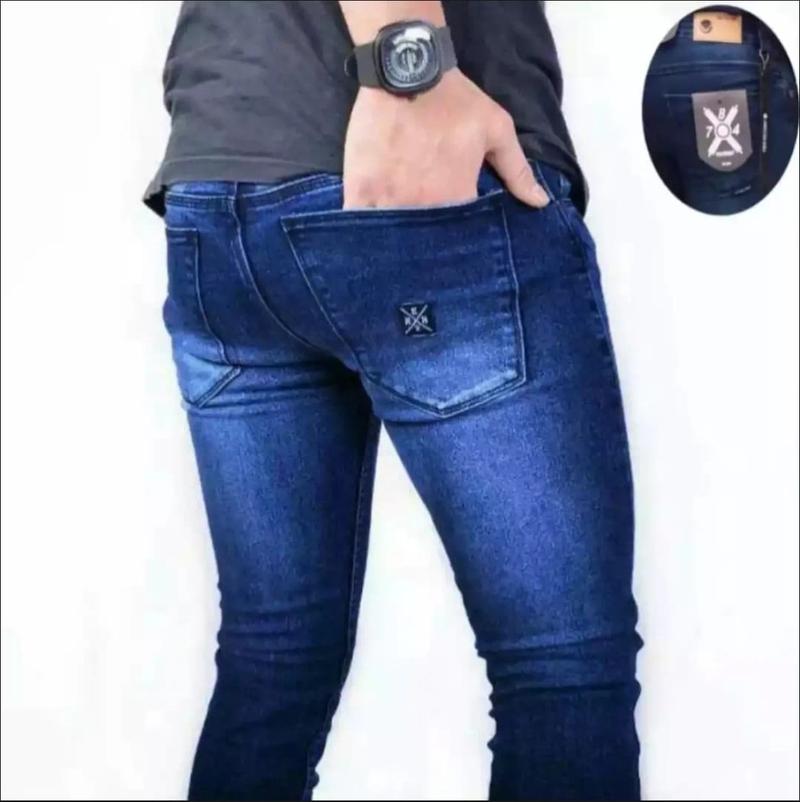 Product Introduction of Fashop Denim Celana pria panjang kekinian bahan denim Cowok Dewasa Jeans 4