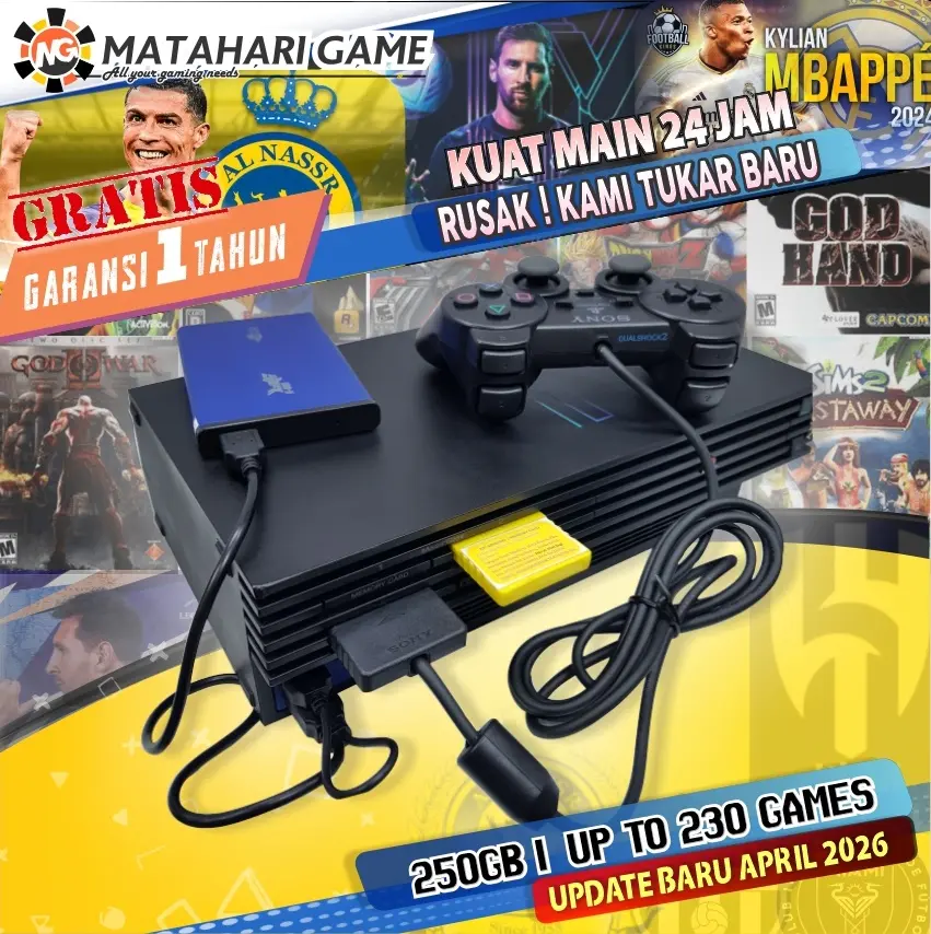【PS2】PS2 Fat Sony 160GB | Playstation 2 Sony | Gratis Garansi 1Tahun