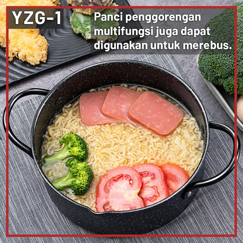 Panci Teko Set Stainless Steel 12 Pcs Anti Lengket Panci Teflon Cookware Frypan Saucepan 5
